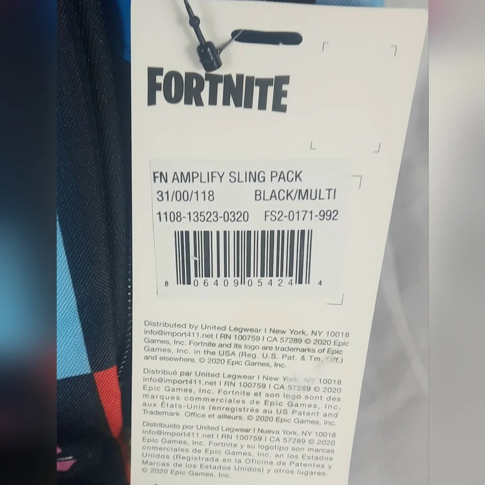 Fortnite Amplify Loot Llama Rainbow Checkered Sling Mini Sling Backpack Single